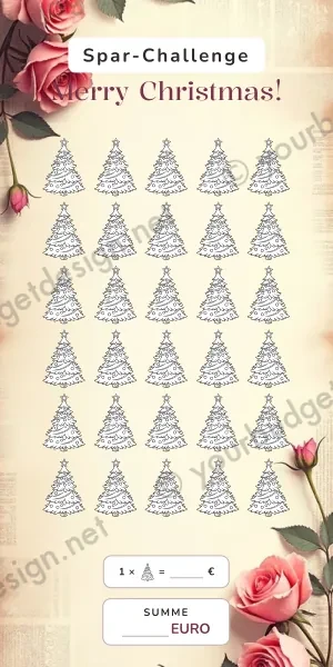 Christmas Challenge im Vintage Rosen Zeitung Design