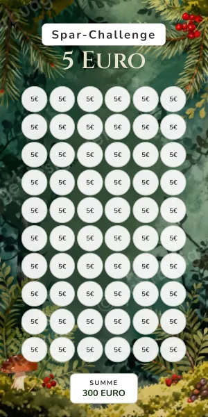 5 Euro Challenge im Wald Design