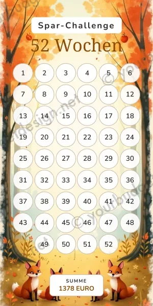52 Wochen Challenge im Waldtiere Design