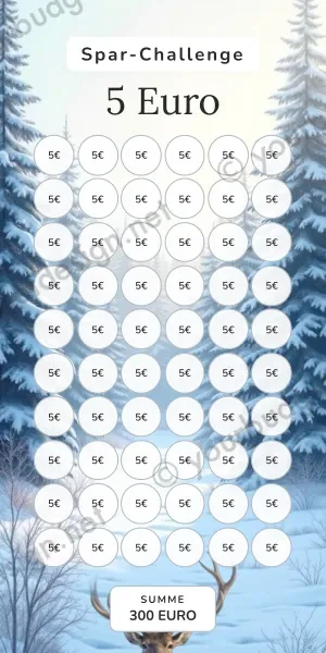 5 Euro Challenge im Winter Reh Design