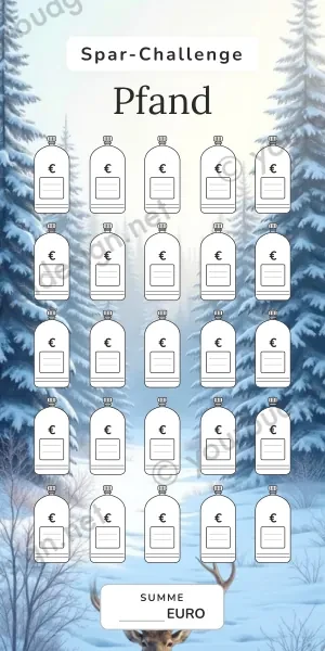 Pfand Challenge im Winter Reh Design