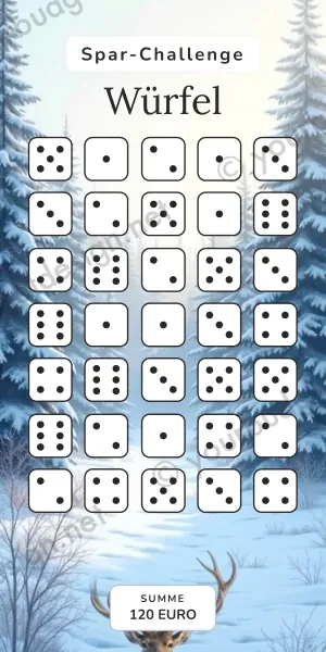 Würfel Challenge im Winter Reh Design