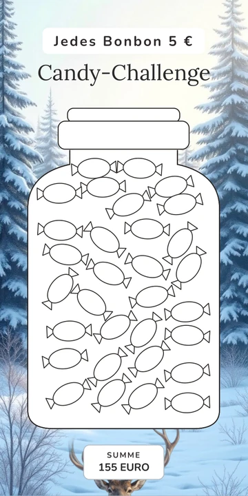 Candy Sparchallenge im Winter Reh Design