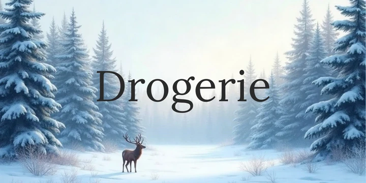 Deckblatt Drogerie im Winter Reh Design