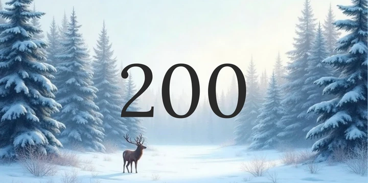 Platzhalterkarte 200 Euro im Winter Reh Design