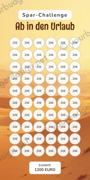 Ab in den Urlaub Challenge im Wüste Karawane Design