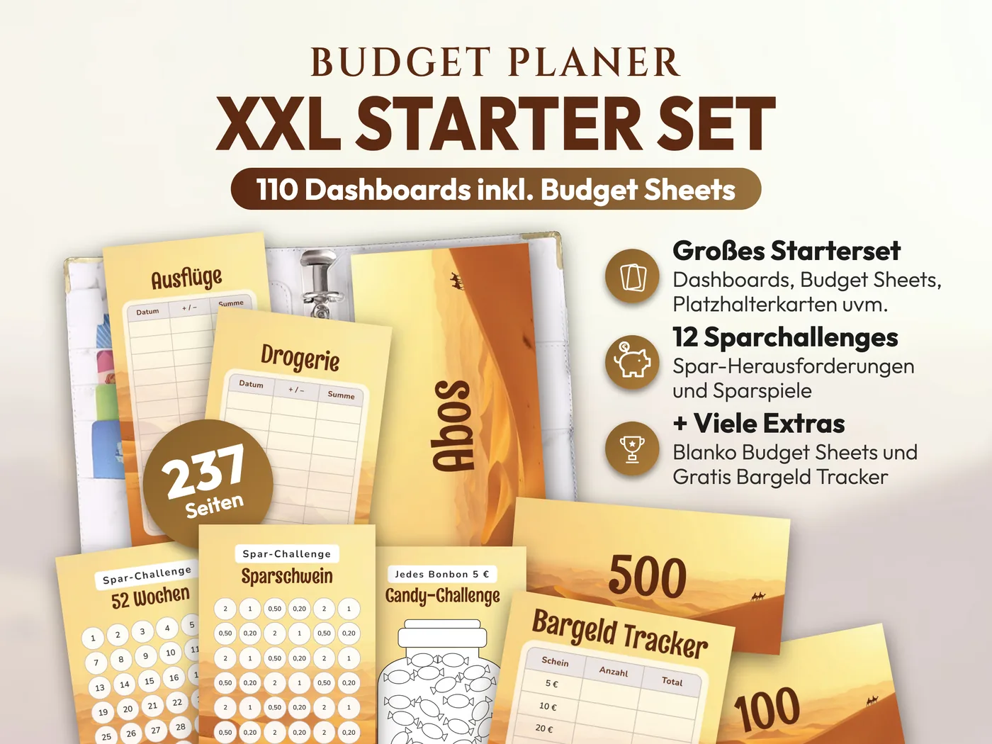 Budget Planer XXL Starter Set: Wüste Karawane